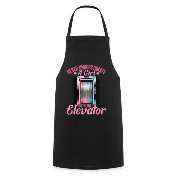 Elevator toddler & kids - Cooking Apron - black - Front - AI Model Male 185 dark (185cm)