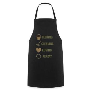 Zookeeper Animal Care Worker Zoo Employee - Cooking Apron - black - Front - AI Model Male 185 dark (185cm)