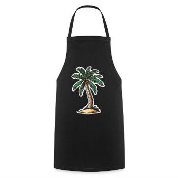 Palmier - Tablier de cuisine - noir - Devant - AI Model Male 185 dark (185cm)