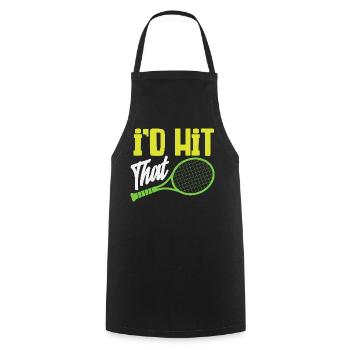 I Beat The Tennis Player Humor - Cooking Apron - black - Front - AI Model Male 185 dark (185cm)