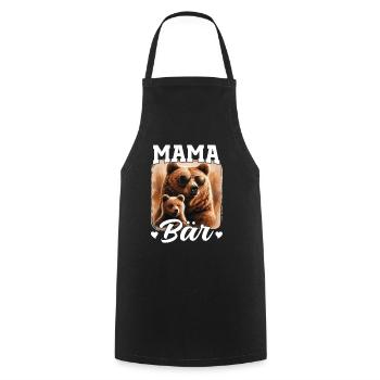 Mama Bear Fête des Mères Mère Parent Mama Bear - Tablier de cuisine - noir - Devant - AI Model Male 185 dark (185cm)