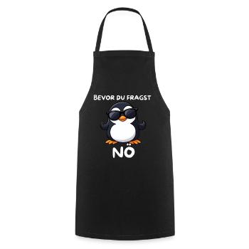 Pingouin aux lunettes de soleil Basse-Autriche - Tablier de cuisine - noir - Devant - AI Model Male 185 dark (185cm)