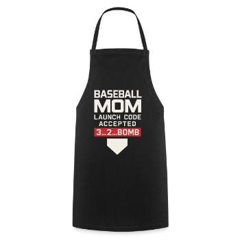 Boy Mom Baseball Proter Sohn Homerun Travel Team - Kochschürze - Schwarz - Vorne - AI Model Male 185 dark (185cm)