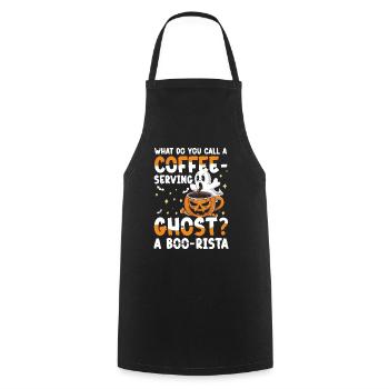  Halloween Kaffee Geist Barista What Do You Call A - Kochschürze - Schwarz - Vorne - AI Model Male 185 dark (185cm)