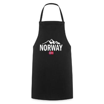 Norvège - Norvège - Norvège - Drapeau - Scandinavie - Tablier de cuisine - noir - Devant - AI Model Male 185 dark (185cm)
