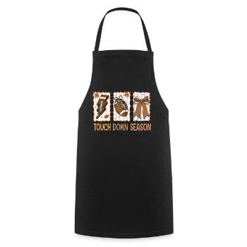 Football Touchdown Season American Football - Cooking Apron - black - Front - AI Model Male 185 dark (185cm)