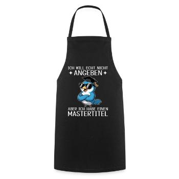 Master complété - Intitulé du Master - Tablier de cuisine - noir - Devant - AI Model Male 185 dark (185cm)