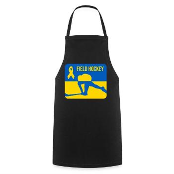 Ukraine Field Hockey Solidarity - Cooking Apron - black - Front - AI Model Male 185 dark (185cm)