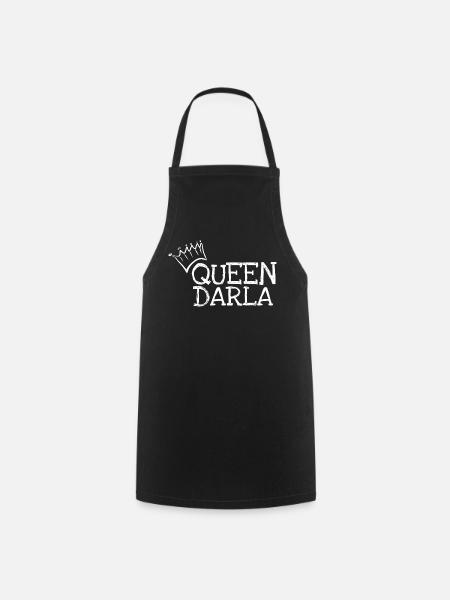 Königin Darla Handlettering Design - Kochschürze - Schwarz