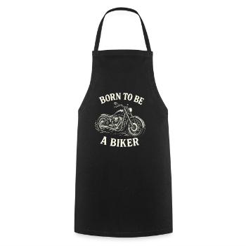 Né pour être une moto motarde - Tablier de cuisine - noir - Devant - AI Model Male 185 dark (185cm)
