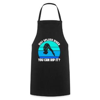 Diving diving board - Cooking Apron - black - Front - AI Model Male 185 dark (185cm)