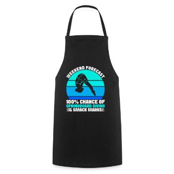 Diving diving board - Cooking Apron - black - Front - AI Model Male 185 dark (185cm)