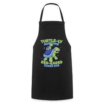 Red-eared Turtle - Cooking Apron - black - Front - AI Model Male 185 dark (185cm)
