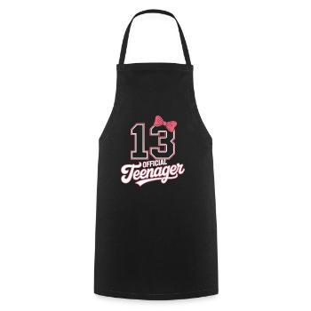 13th birthday teenager gift - Cooking Apron - black - Front - AI Model Male 185 dark (185cm)