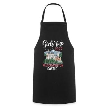 Girls Trip 2027 Neuschwanstein Castle - Cooking Apron - black - Front - AI Model Male 185 dark (185cm)