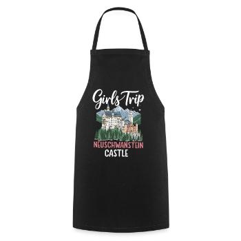 Girls Trip Neuschwanstein Castle - Cooking Apron - black - Front - AI Model Male 185 dark (185cm)