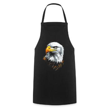 Aigle Pygargue à tête blanche Aigle royal Pygargue à queue blanche - Tablier de cuisine - noir - Devant - AI Model Male 185 dark (185cm)