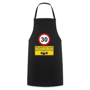30 From now on only hop smoothie - Cooking Apron - black - Front - AI Model Male 185 dark (185cm)
