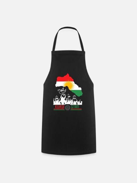 Kurdischer Flaggen mit Kurdistan Kurde - Kochschürze - Schwarz