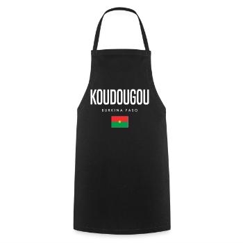 Koudougou Burkina Faso - Cooking Apron - black - Front - AI Model Male 185 dark (185cm)