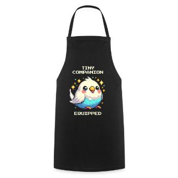 Petit compagnon équipé | Perruche - Tablier de cuisine - noir - Devant - AI Model Male 185 dark (185cm)
