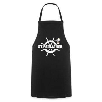 St. Paulians - Cooking Apron - black - Front - AI Model Male 185 dark (185cm)