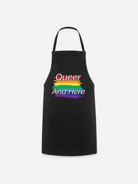 Queer Pride Regenbogen Design - Kochschürze - Schwarz