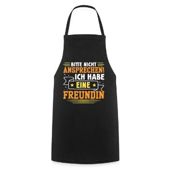 Malle PLEASE DO NOT SPEAK Funny - Cooking Apron - black - Front - AI Model Male 185 dark (185cm)