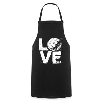 Love Golf Grunge Style Bold Golf Ball Fan - Cooking Apron - black - Front - AI Model Male 185 dark (185cm)