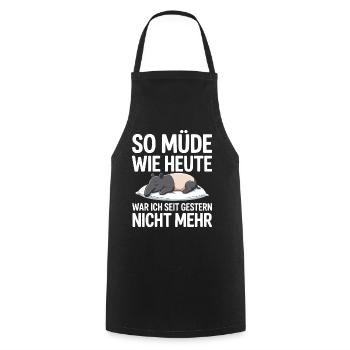 So müde wie heute Tapir Schlafshirt Geschenk - Kochschürze - Schwarz - Vorne - AI Model Male 185 dark (185cm)