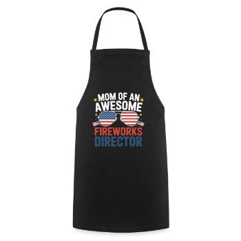 Mom Of An Awesome Fireworks Director 4th Of July - Cooking Apron - black - Front - AI Model Male 185 dark (185cm)