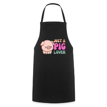 Mignon cochon amoureux illustration pour la mode - Tablier de cuisine - noir - Devant - AI Model Male 185 dark (185cm)