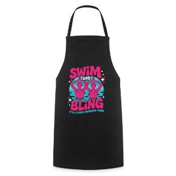Synchronschwimmen Kunstschwimmen Wassersport - Kochschürze - Schwarz - Vorne - AI Model Male 185 dark (185cm)