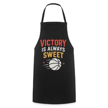 Design Basket Ball Victory Motivation - Tablier de cuisine - noir - Devant - AI Model Male 185 dark (185cm)