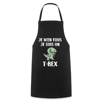 T-Rex Crazy Christmas - Cooking Apron - black - Front - AI Model Male 185 dark (185cm)