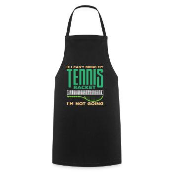 Tennis Racket Tennis Spieler Design - Kochschürze - Schwarz - Vorne - AI Model Male 185 dark (185cm)
