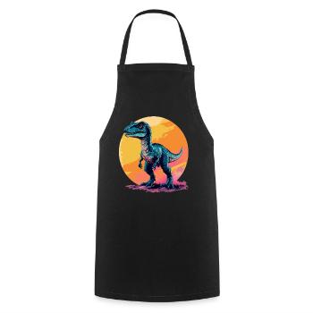 Dino Saurier Dinosaurier - Kochschürze - Schwarz - Vorne - AI Model Male 185 dark (185cm)