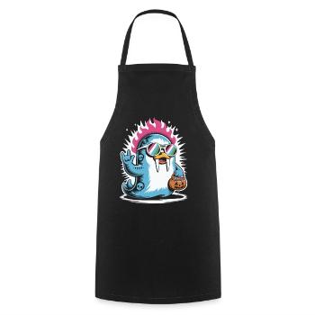 Walrus Punk Rocker Halloween - Cooking Apron - black - Front - AI Model Male 185 dark (185cm)