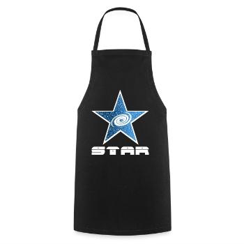 Star and galaxy - Cooking Apron - black - Front - AI Model Male 185 dark (185cm)