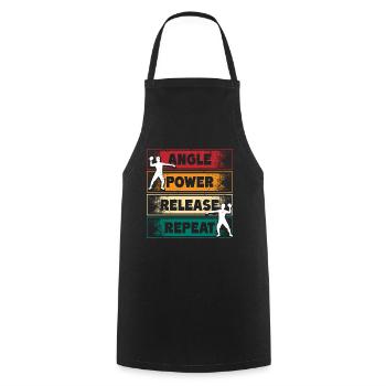 Lancer du poids Angle de lancer du poids Libération de puissance - Tablier de cuisine - noir - Devant - AI Model Male 185 dark (185cm)