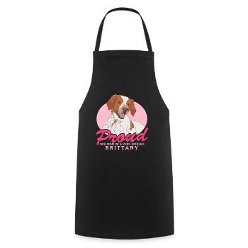 Brittany Mom Epagneul Breton Chien d’arrêt Cadeau - Tablier de cuisine - noir - Devant - AI Model Male 185 dark (185cm)