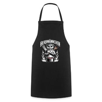 Herdmännchen kochen lustiger Koch Herdmännchen - Cooking Apron - black - Front - AI Model Male 185 dark (185cm)