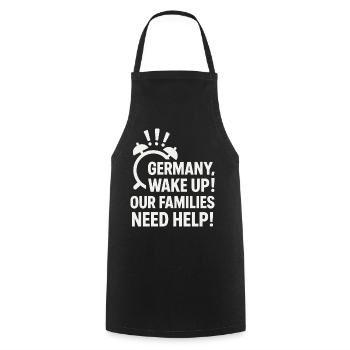Deutschland, wach auf ! - Kochschürze - Schwarz - Vorne - AI Model Male 185 dark (185cm)