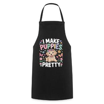 Toiletteur pour chiens Je rends les chiots jolis Je fais - Tablier de cuisine - noir - Devant - AI Model Male 185 dark (185cm)