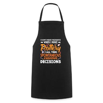 Pottery Without Mistakes Creative Decisions - Cooking Apron - black - Front - AI Model Male 185 dark (185cm)
