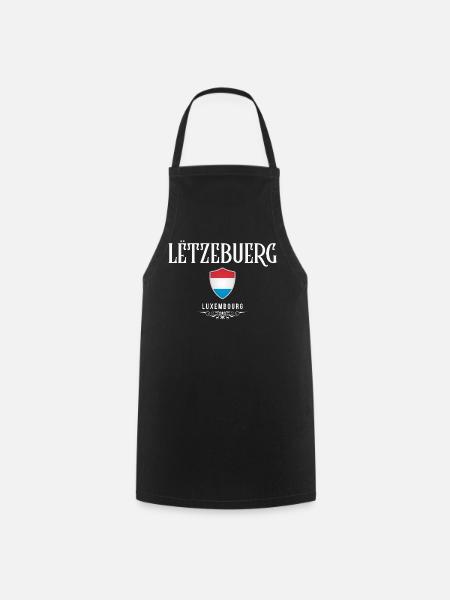 Luxemburger Flagge, ich liebe Luxemburg - Kochschürze - Schwarz