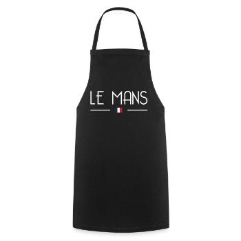 Ville française - Tablier de cuisine - noir - Devant - AI Model Male 185 dark (185cm)