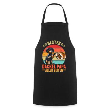 Dachshund Dad Dachshund Design Men Father's Day - Cooking Apron - black - Front - AI Model Male 185 dark (185cm)