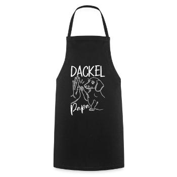 Dachshund Dad Dog Motif Funny Father's Day Teckel - Cooking Apron - black - Front - AI Model Male 185 dark (185cm)