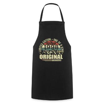 october 1998 - gift for his 27th birthday october - Cooking Apron - black - Front - AI Model Male 185 dark (185cm)